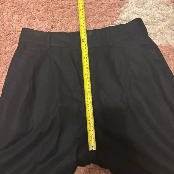 Gap 365 High Rise Linen Blend Wide-Leg Trousers Black, Women's Size 6 - Picture 9 of 10